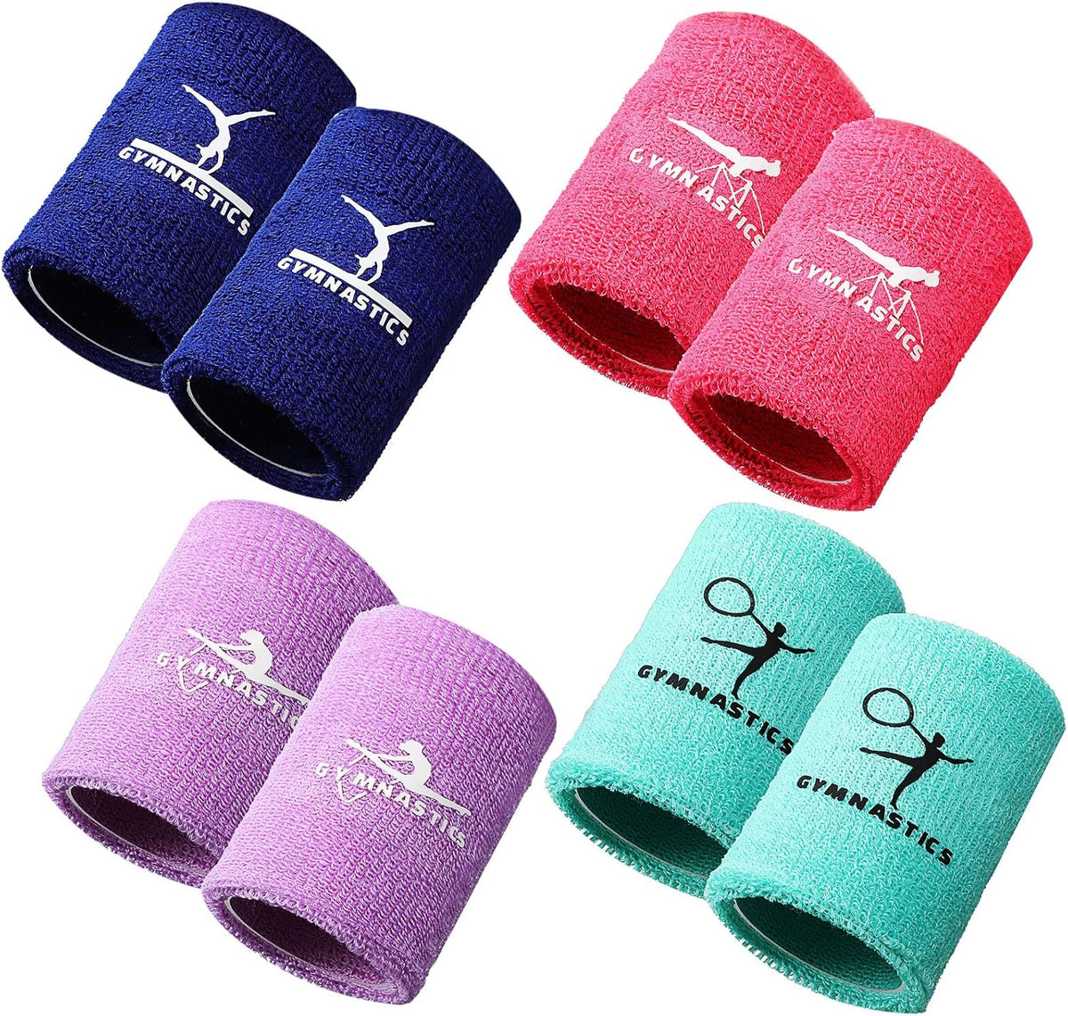 8 Pcs 4 Inch Gymnastics Wristbands