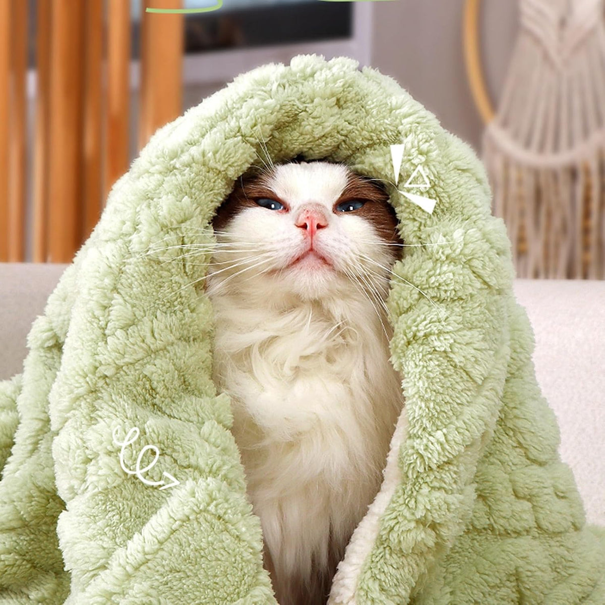 Premium Soft Dog Blanket Washable Puppy Essentials Dog Product Cat Kitten Calming Blankets Throw for Medium Small Dogs Pet Dog Gifts-Pink-M