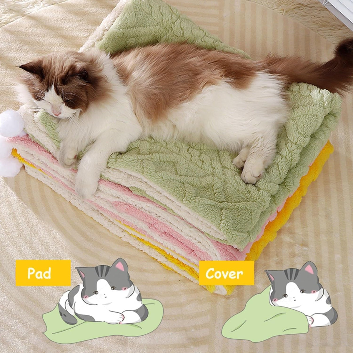 Premium Soft Dog Blanket Washable Puppy Essentials Dog Product Cat Kitten Calming Blankets Throw for Medium Small Dogs Pet Dog Gifts-Pink-M
