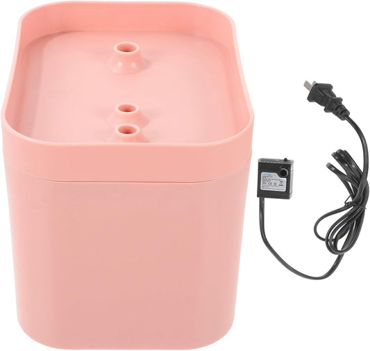 Automatic Cat Water Fountain Low Power Consumption Portable Design Pink Plastic Flower Shape Water Outlet for Kitten and Cat Drinking Modern Elegant Appearance