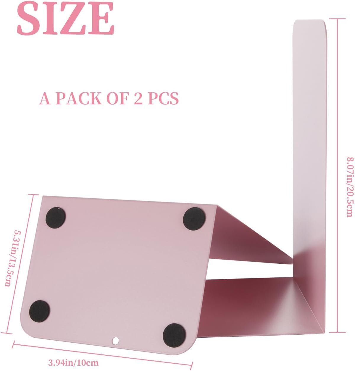 Metal Bookend for Shelves Book Holder & Stopper