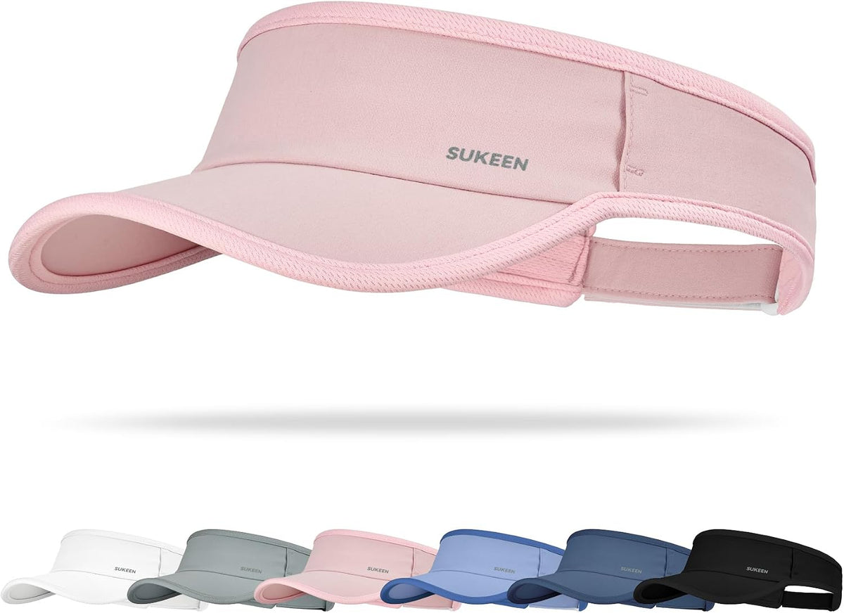 Sports Sun Visor Women Men Lightweight Quick-Dry Visor Hat with Sunglasses Slots Athletic Visor for Golf, Tennis
