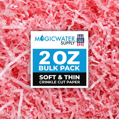 Soft & Thin Crinkle Cut Paper Filler - 2 oz - Pink