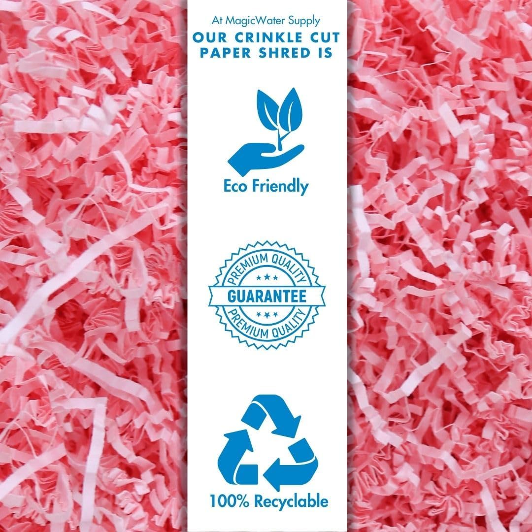 Soft & Thin Crinkle Cut Paper Filler - 2 oz - Pink