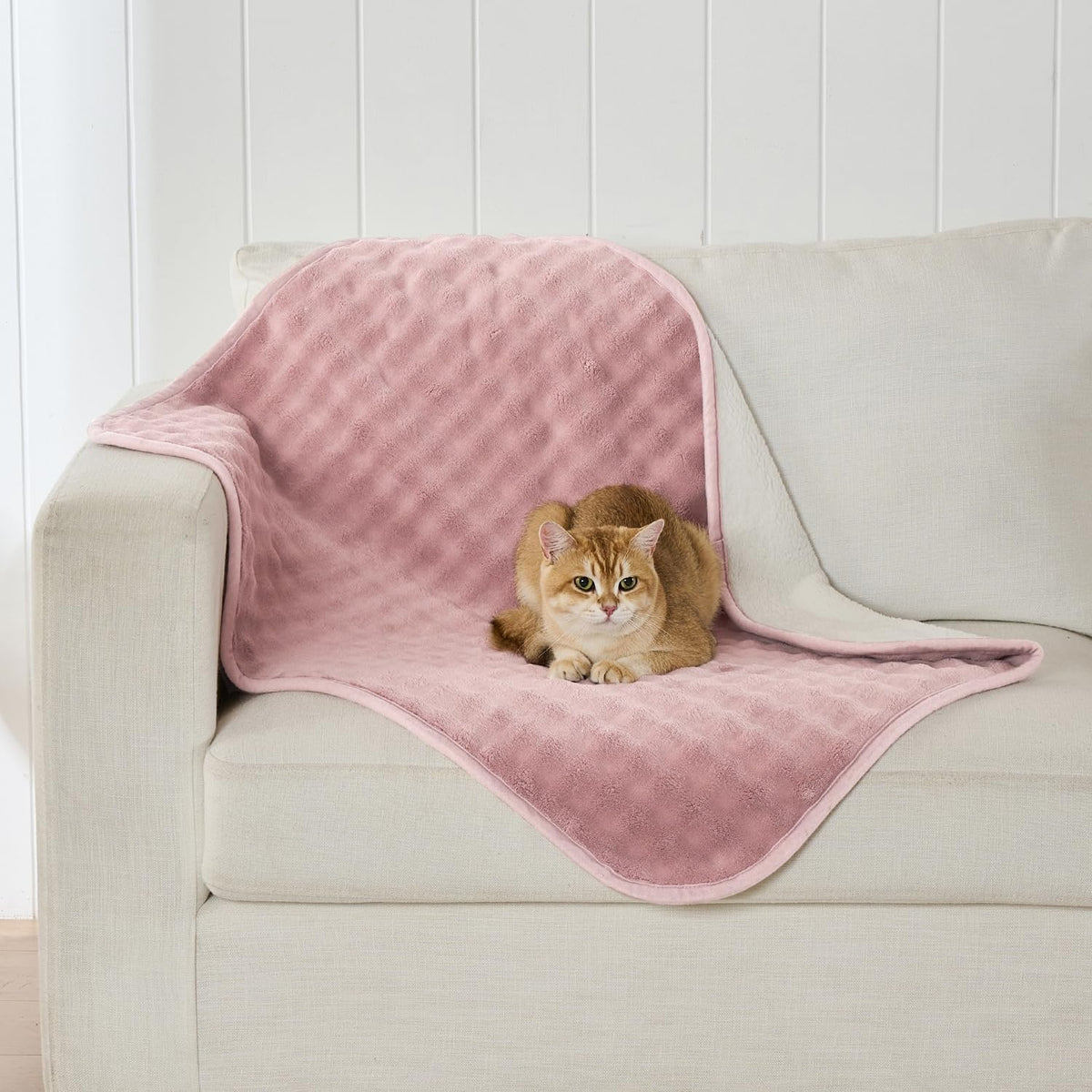Waterproof Blanket for Pets Bed Couch Sofa Car, 30"x40", Dusty Pink