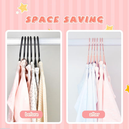 Baby Velvet Hangers with Swivel Rose Gold Hook 15 Pack Light Pink