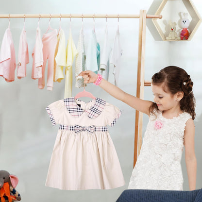 Baby Velvet Hangers with Swivel Rose Gold Hook 15 Pack Light Pink