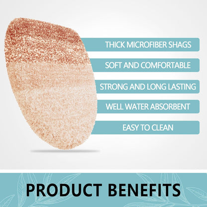 Soft Microfiber Bathroom Toilet Lid Cover, 17.5x15, Peach