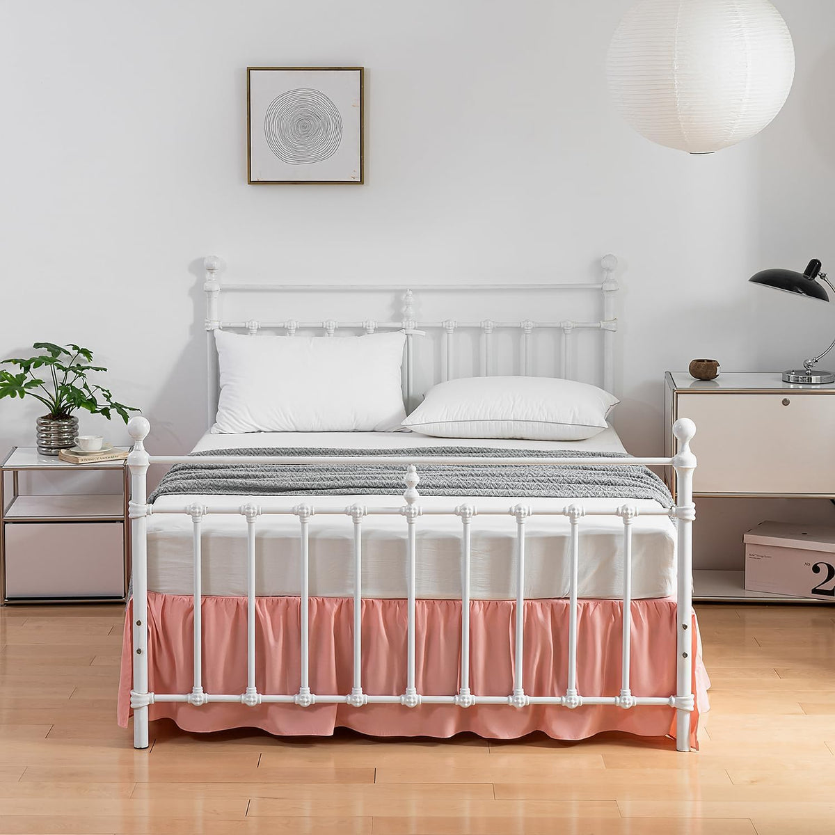 Bed Skirt Queen Size Ruffled Bed Skirts with Split Corners