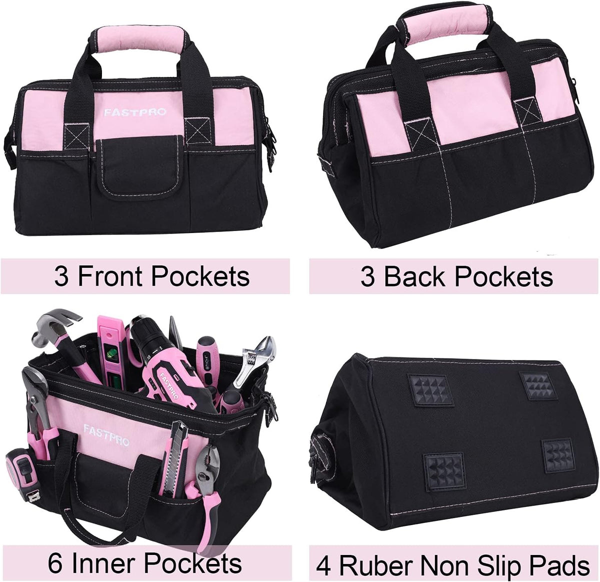 220-Piece Pink Tool Set, Home Repairing Tool Kit for Women