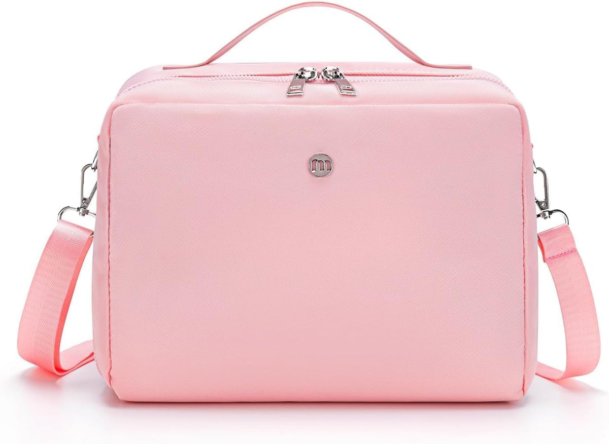 Lunch Bag for Women Men Insulated Lunch Box with Adjustable Strap Adult Lightweight Lunch Tote for Work Picnic Travel (Pink)