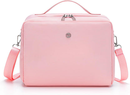 Lunch Bag for Women Men Insulated Lunch Box with Adjustable Strap Adult Lightweight Lunch Tote for Work Picnic Travel (Pink)