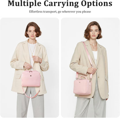 Lunch Bag for Women Men Insulated Lunch Box with Adjustable Strap Adult Lightweight Lunch Tote for Work Picnic Travel (Pink)