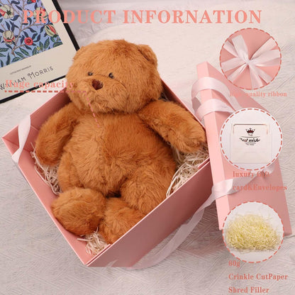 Matte Pink Large Gift Box 1Pcs 12x12x11 Inch,Gift Box with Lid for Presents Birthdays,Christmas Valentine's Day,Mother's Day, with Ribbon Card Envelope Shredded Paper Fill