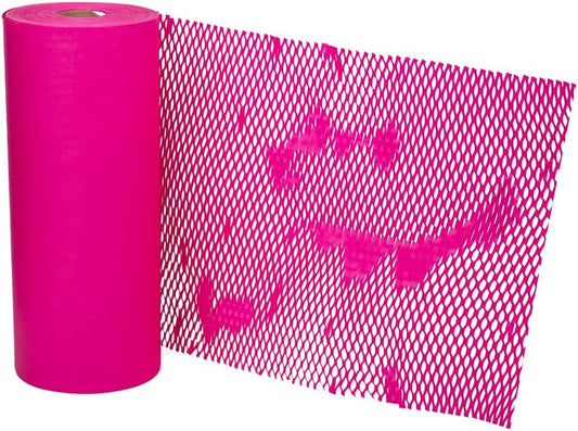 Honeycomb Packing Paper Roll - 12" x 328' - Fuchsia Pink - 328 Sq Ft - 80 GSM - Roll Sold Individually