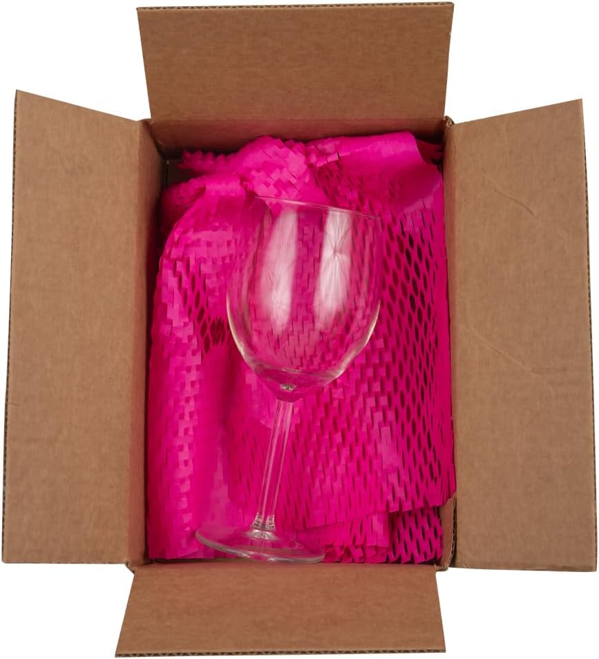 Honeycomb Packing Paper Roll - 12" x 328' - Fuchsia Pink - 328 Sq Ft - 80 GSM - Roll Sold Individually