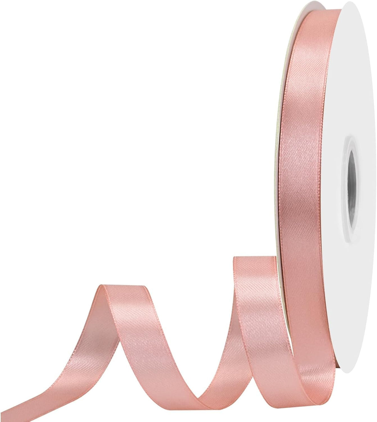 5/8 inch Wide 100 Yards Double Face Peach Satin Ribbon Fabric Ribbon for Gift Wrapping Very Suitable for Weddings Decoration Bouquet Balloons Arts Craft Sewing Hair Bow Invitation