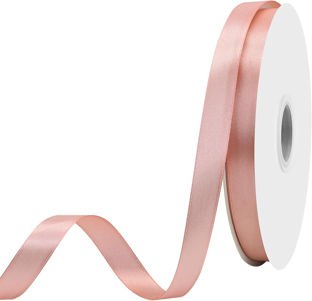 5/8 inch Wide 100 Yards Double Face Peach Satin Ribbon Fabric Ribbon for Gift Wrapping Very Suitable for Weddings Decoration Bouquet Balloons Arts Craft Sewing Hair Bow Invitation