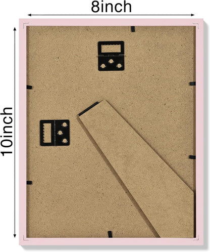 8x10 Picture Frames Set of 4, for Wall or Tabletop, Pale Pink