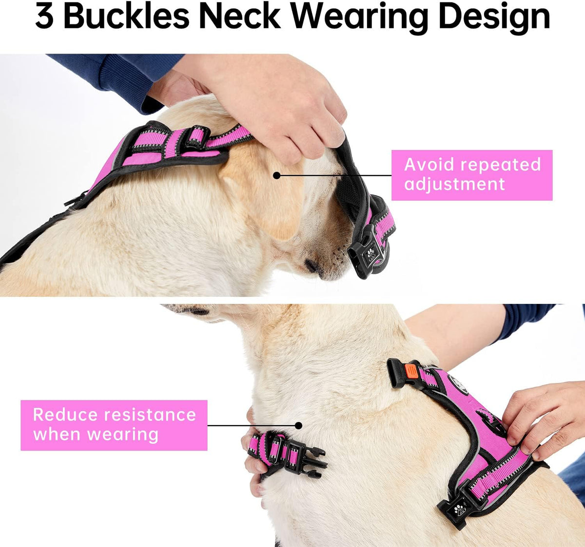 No Pull Dog Harness for Medium Dogs,Reflective Dog Vest Harness