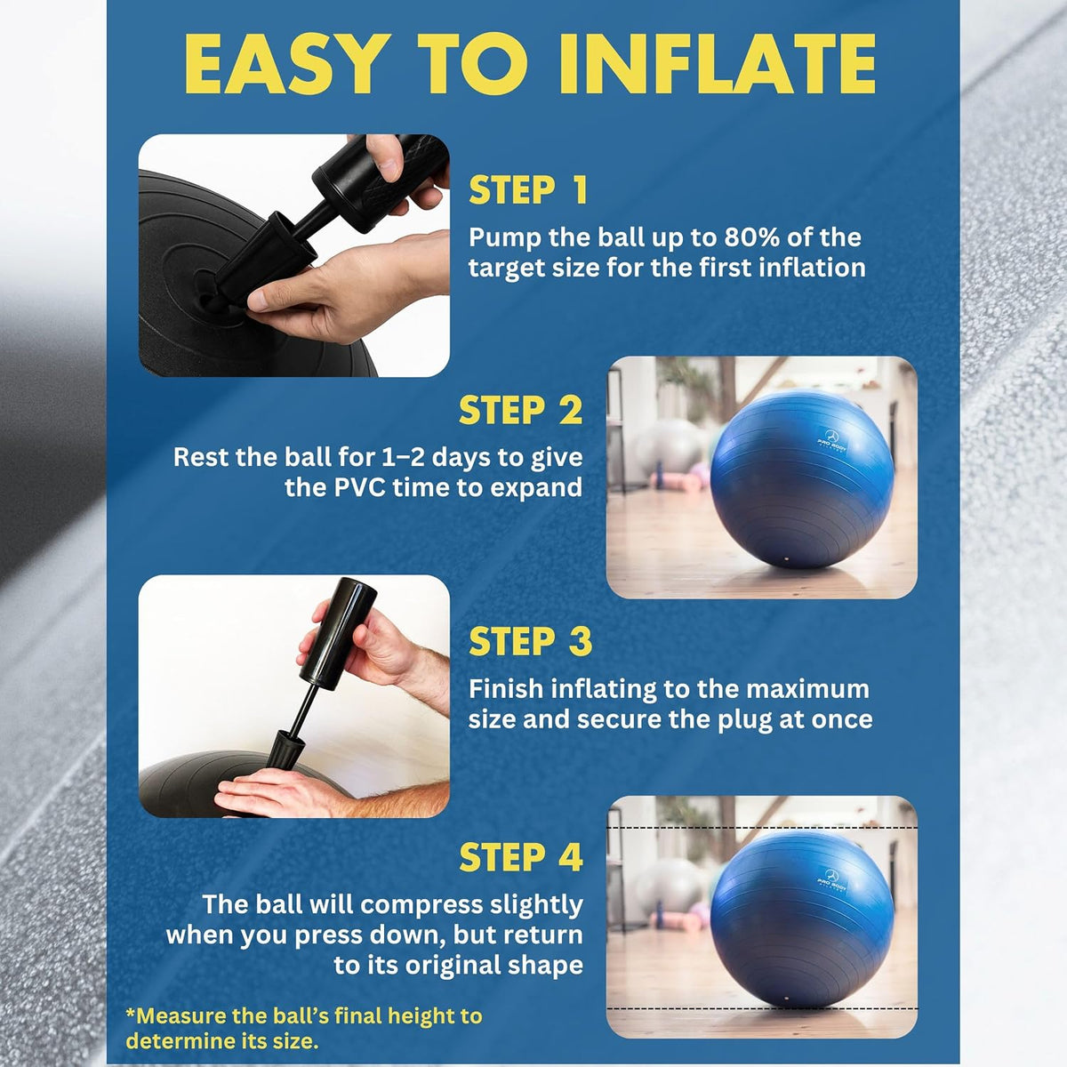 Yoga Ball - Gym Grade Exercise Ball