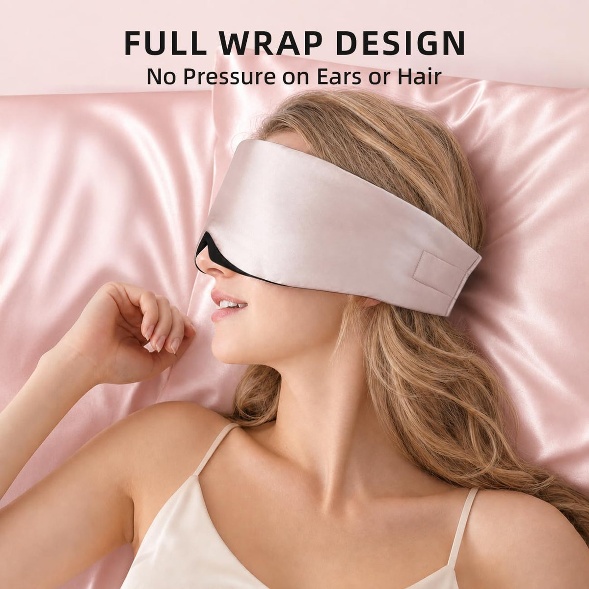 ® 3D Contoured Silk Sleep Mask, Total Blackout&Zero Eye Pressure
