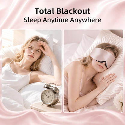 ® 3D Contoured Silk Sleep Mask, Total Blackout&Zero Eye Pressure