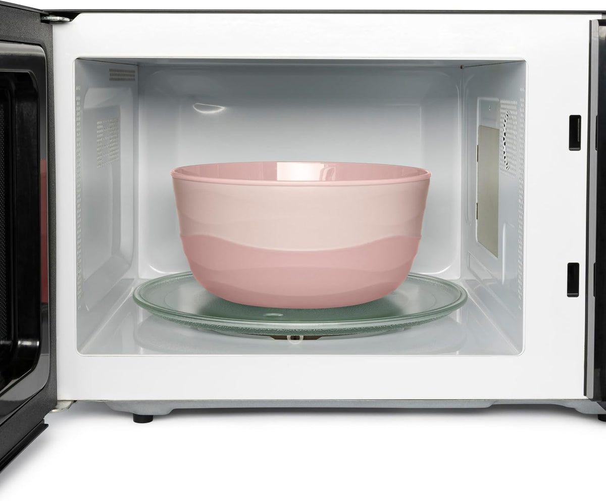 Pera Plastic Mixing Bowls with Lids - 8-Piece Airtight Leak-Proof Nesting BPA-Free Prep Bowl Set for Kitchen & Food Storage, Large 4200ml Capacity, Microwave & Dishwasher Safe (Pink)