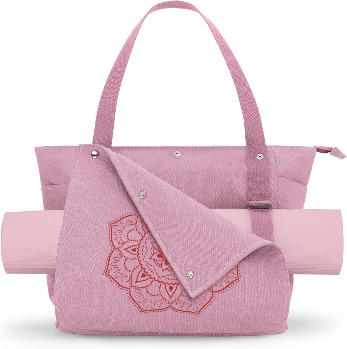 Yoga Mat Bag For Women Canvas Tote Pilates Gym Bag With Mat Carrier
