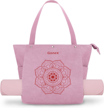 Yoga Mat Bag For Women Canvas Tote Pilates Gym Bag With Mat Carrier