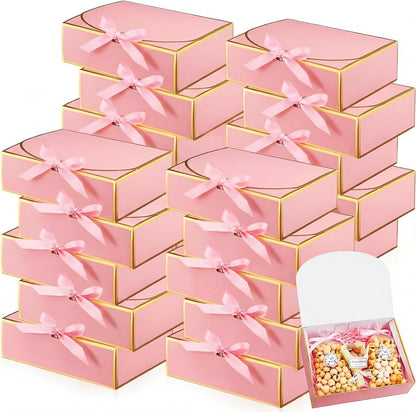 20 Pack Pink Gift Boxes with Lids Bulk 10.6x7.8x3.1inch