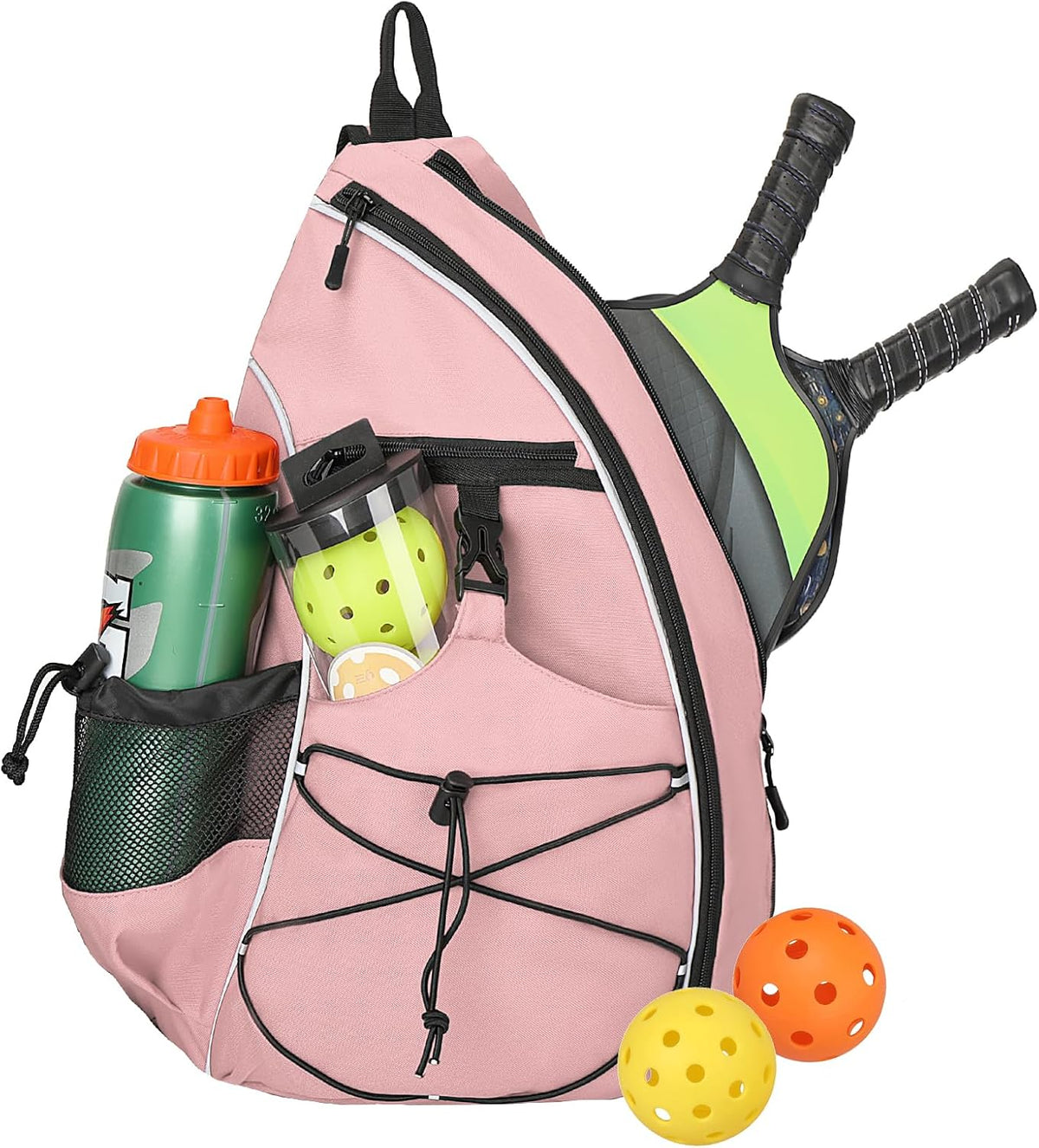 Goloni Pickleball Sling Bag for Men Women, Lightweight Pickleball Backpack with Fence Hook