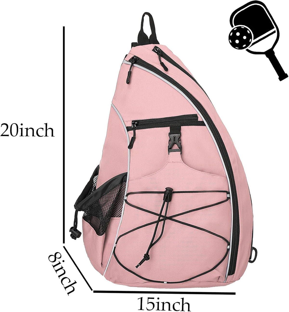 Goloni Pickleball Sling Bag for Men Women, Lightweight Pickleball Backpack with Fence Hook