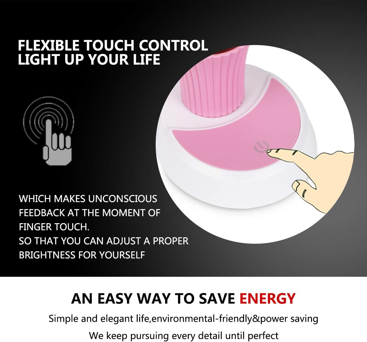 Desk Lamp for Kids Sunflower LED Charging Table Lamp Support Eye Protection Small Desk Folding for Reading,Study and Office, Adjustable Brightness - Pink