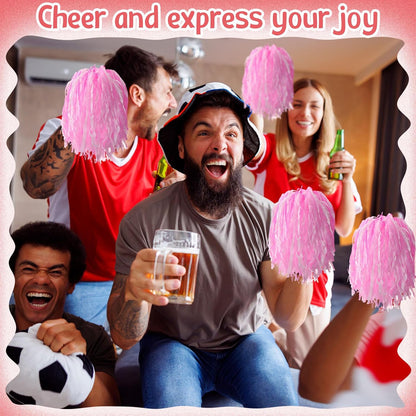 40 Pcs Pom Poms Cheerleading with Baton Handle