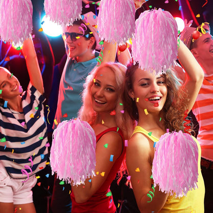 40 Pcs Pom Poms Cheerleading with Baton Handle