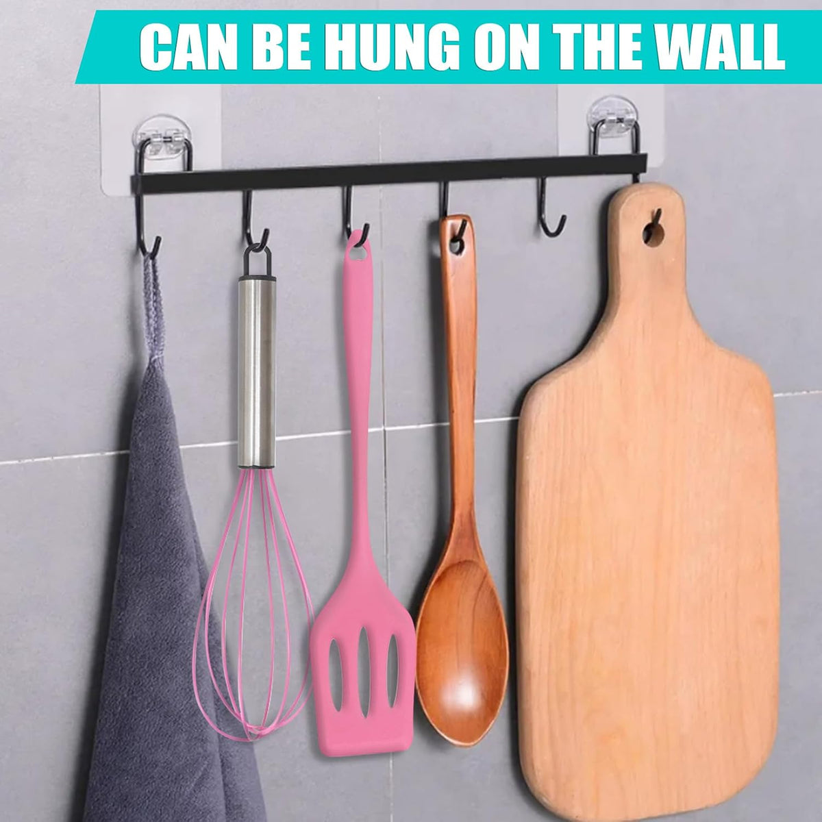 Silicone Spatula Set 5 Pieces Heat Resistant Non-Stick Rubber Spatulas for Baking Cooking Mixing Scraping Nonstick Cookware Kitchen Utensils (Pink)