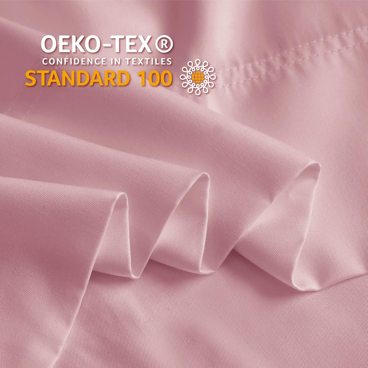 Pillow Cases Standard Size 2Pcs, Rayon from Bamboo, Rose Pink