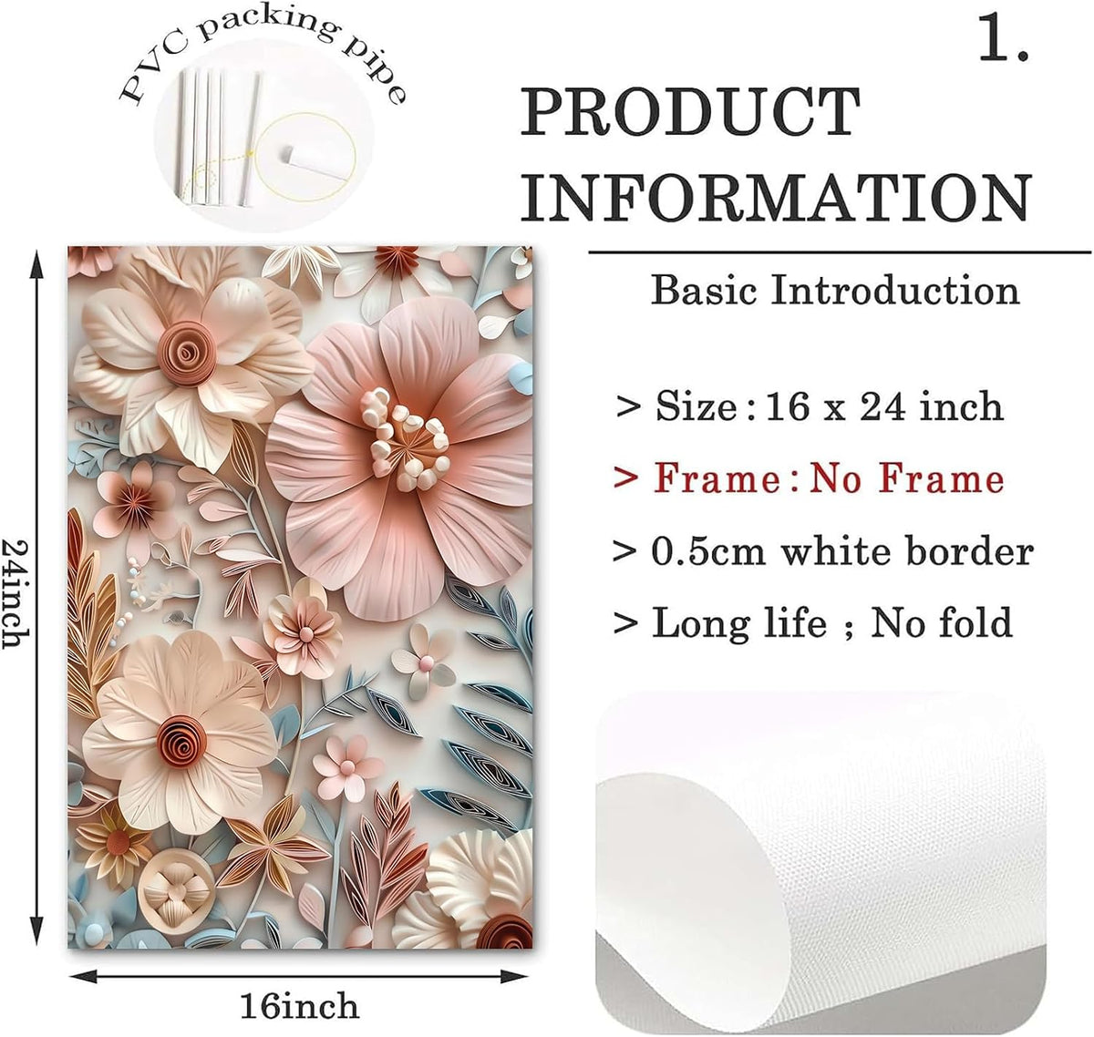 Pink Flower Canvas Wall Art Abstract Botanical Prints Elegant Floral Pictures Pink and Blue Artwork Abstract Aesthetic Wall Art Pastel Flower Paintings Aesthetic Floral Posters for Room 16x24in No Frame