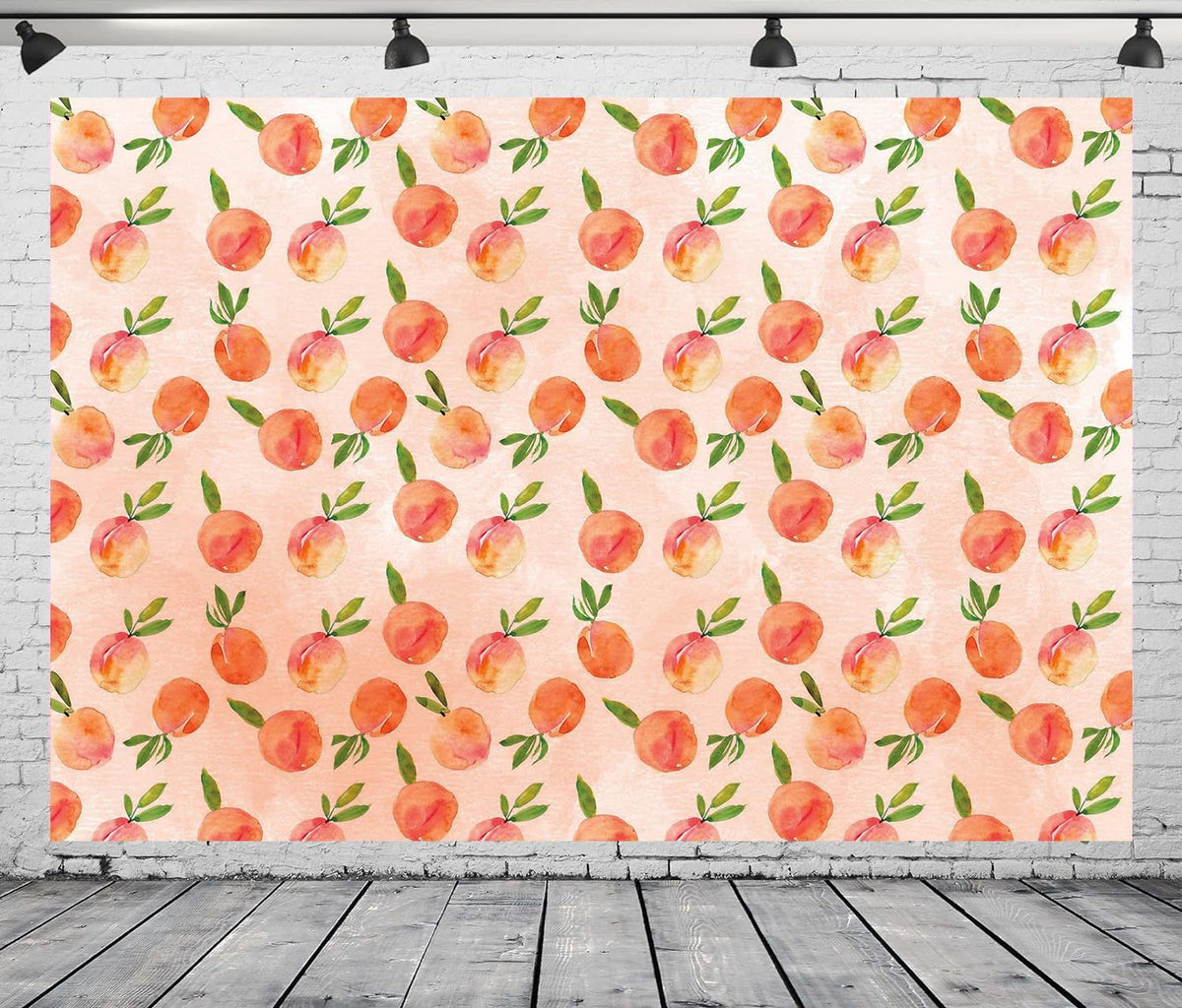 7x5 FT Peach Backdrop One Sweet Peach Birthday Party Decorations Baby Shower Birthday Party Background Cake Table Banner Supplies Photo Props