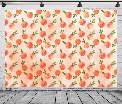 7x5 FT Peach Backdrop One Sweet Peach Birthday Party Decorations Baby Shower Birthday Party Background Cake Table Banner Supplies Photo Props