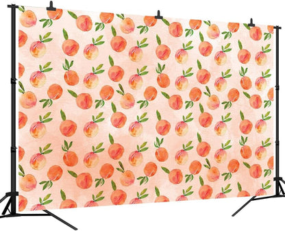 7x5 FT Peach Backdrop One Sweet Peach Birthday Party Decorations Baby Shower Birthday Party Background Cake Table Banner Supplies Photo Props
