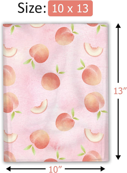 10x13 (100) Peaches Designer Poly Mailers Waterproof Self Sealing Tear Resistant Polymailers Shipping Envelopes Premium Printed Bags For Small Businesses
