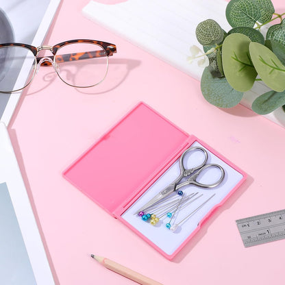 Magnetic Needle Case, Sewing Needle Holder Rectangle Magnetic Needles Holder Portable Sewing Needles Box Sewings Needled Storage Box Sewings Supplies Organizer for Pin Holders (Pink)