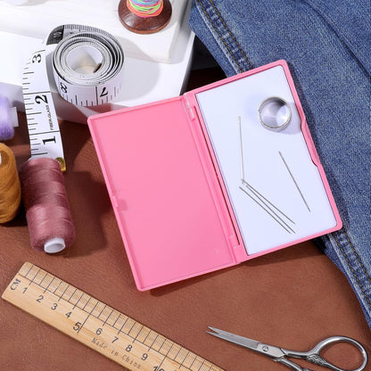 Magnetic Needle Case, Sewing Needle Holder Rectangle Magnetic Needles Holder Portable Sewing Needles Box Sewings Needled Storage Box Sewings Supplies Organizer for Pin Holders (Pink)