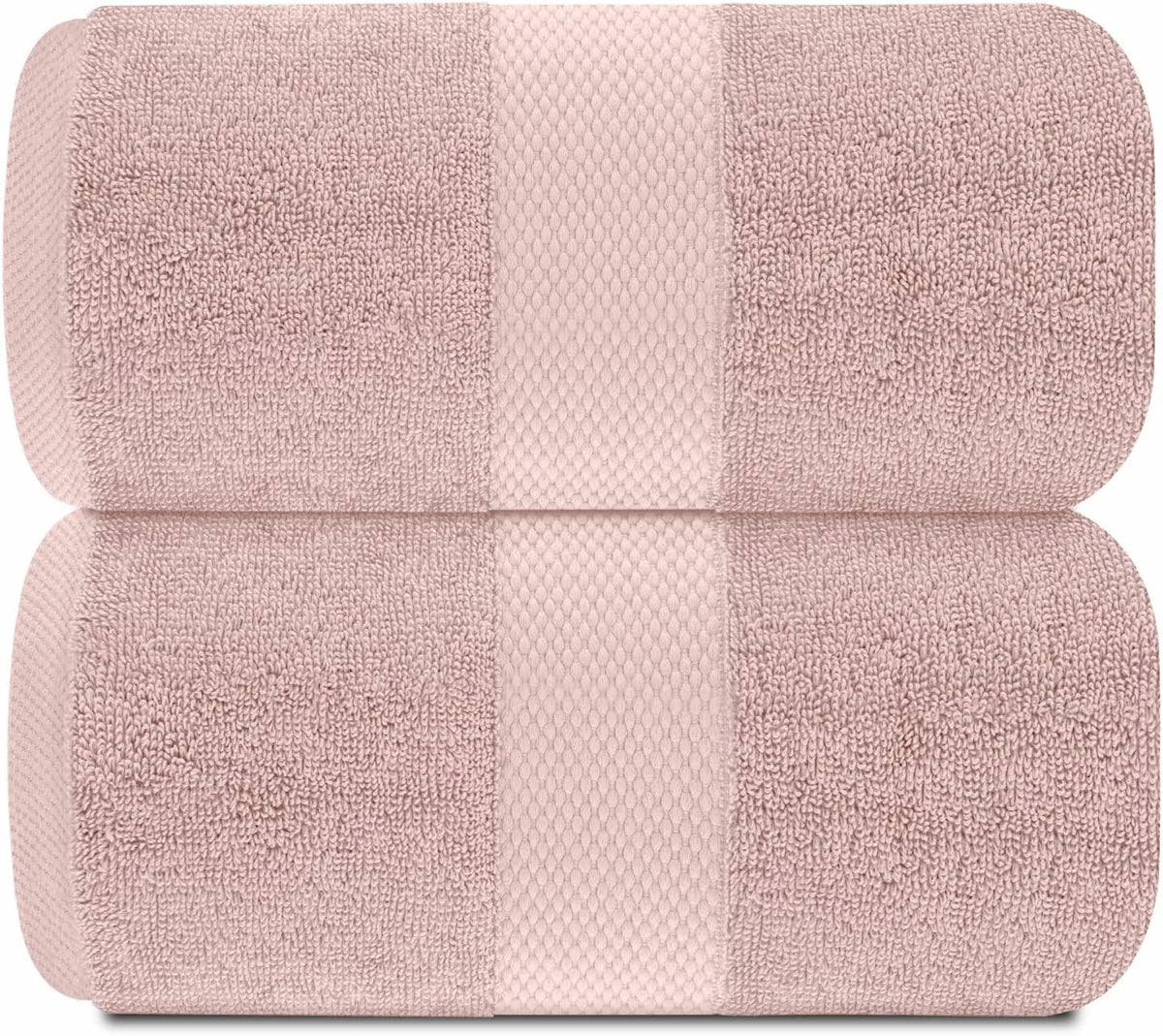 Pink 650 GSM Cotton Bath Sheet Towel - Extra Large 35x70, Luxury Soft, Highly Absorbent, Quick Dry, 2 Pack