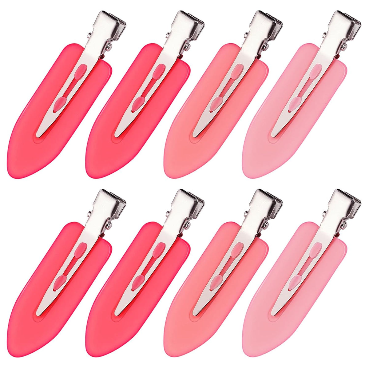 8Pcs Creaseless Hair Clips for Women Styling, Gradient Pink