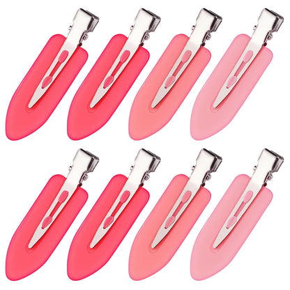 8Pcs Creaseless Hair Clips for Women Styling, Gradient Pink