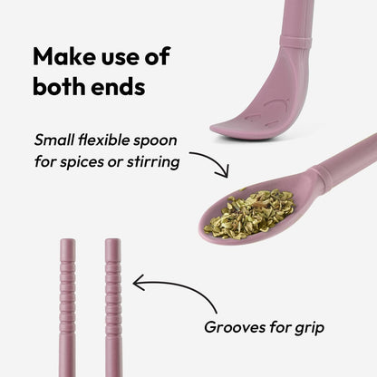 Silicone Cooking Chopsticks, 1 pair - Dusty Pink