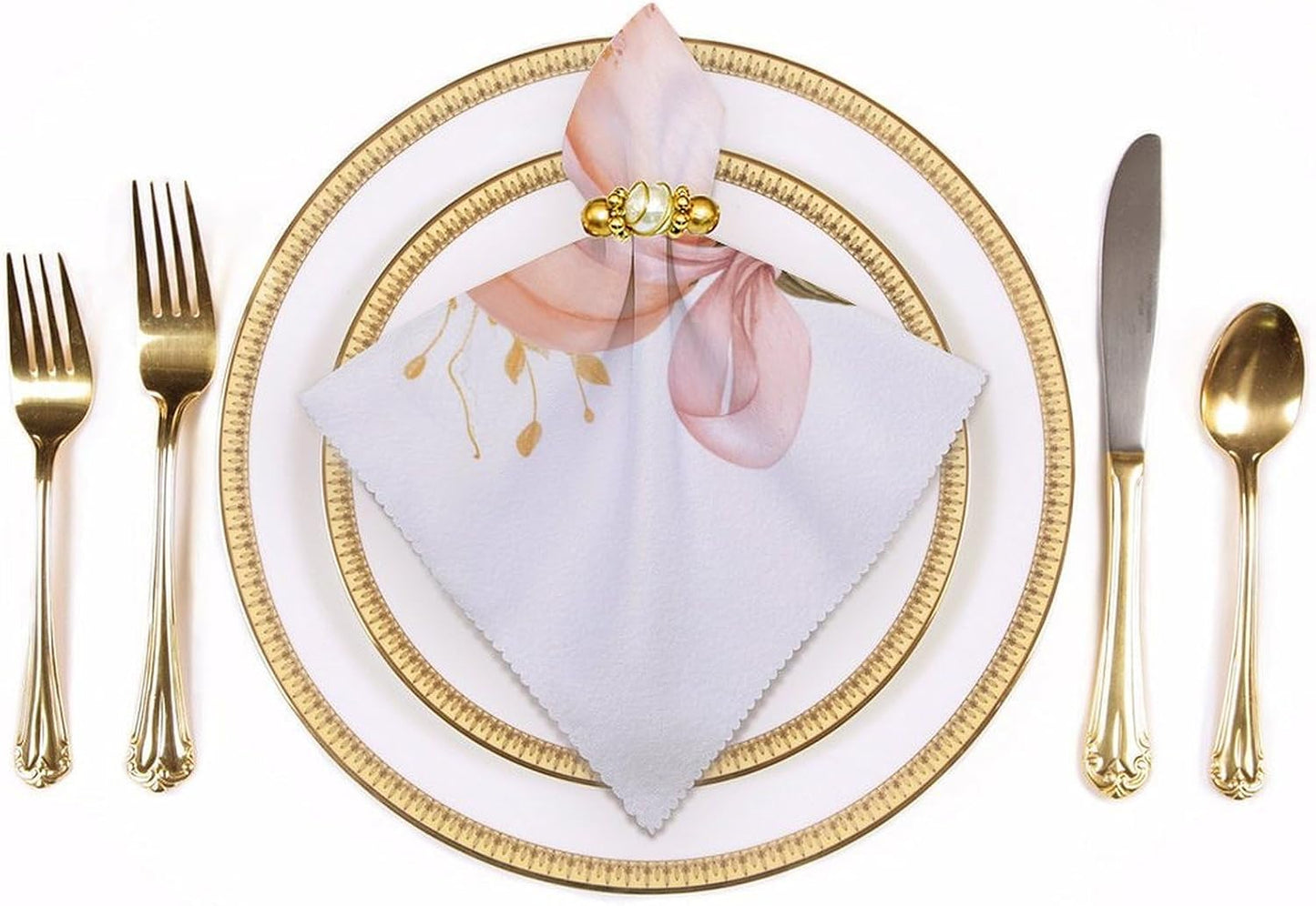 Pastel Peach Pumpkin Large Pink Bow Cloth Napkins Set of 6, Square Premium Reusable Washable Polyester Table Linen Napkin for Dinner Party